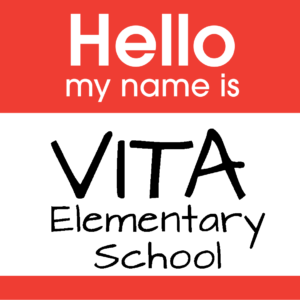 VITA Elementary School name badge graphic