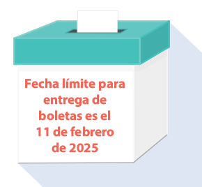 BallotBoxSpanish copy Fecha límite para entrega de boletas es el 11 de febrero de 2025